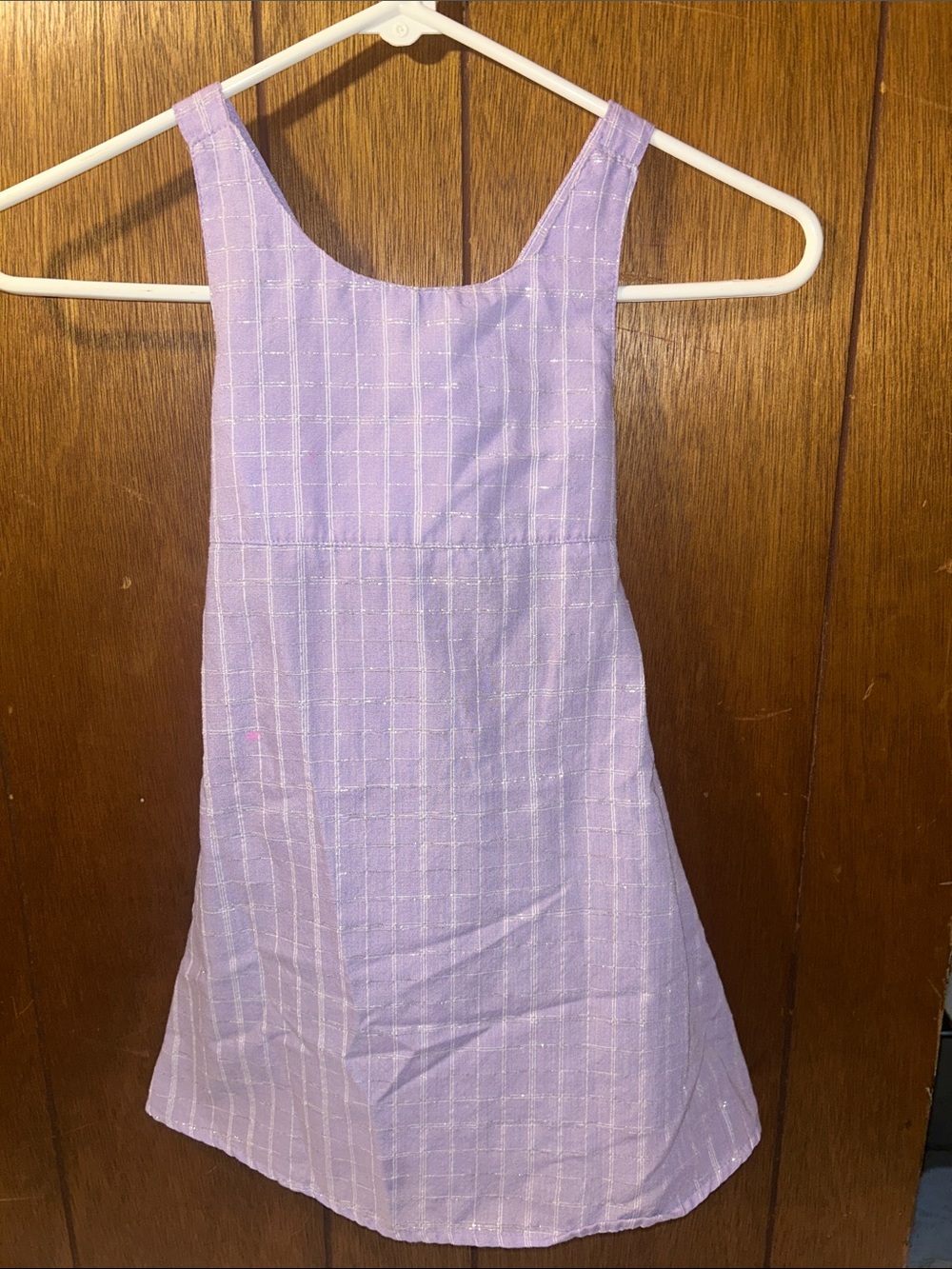 3/$25 Girls' Lilac Check-Textured Sleeveless Dress